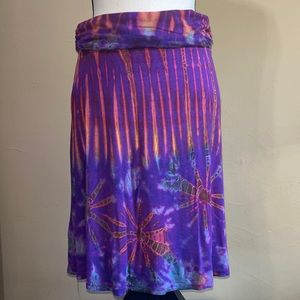 ☮️Kathmandu🕉imports purple tie-dye skirt🌈☮️🦋💗
